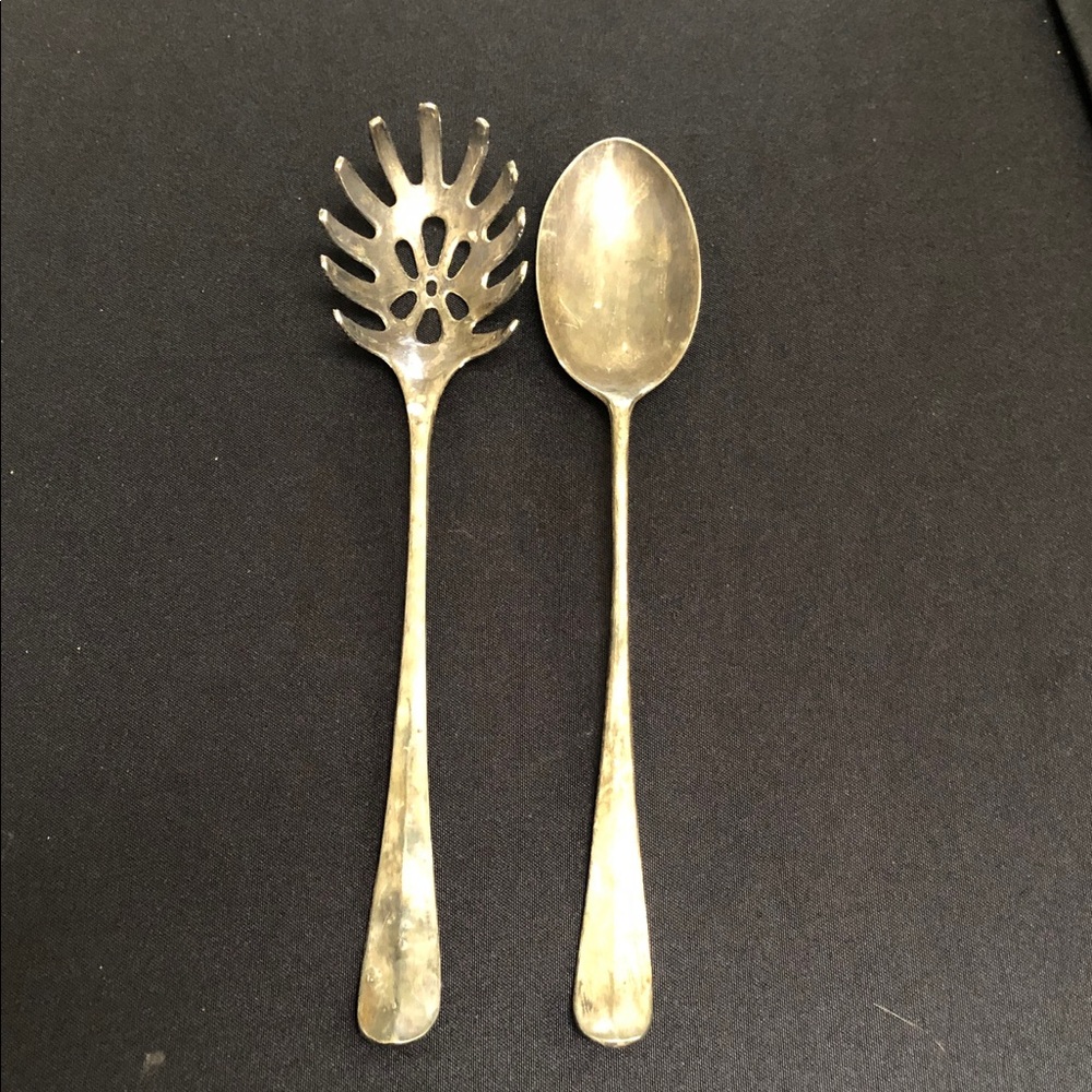Elegant Silver Serving Spoon Set